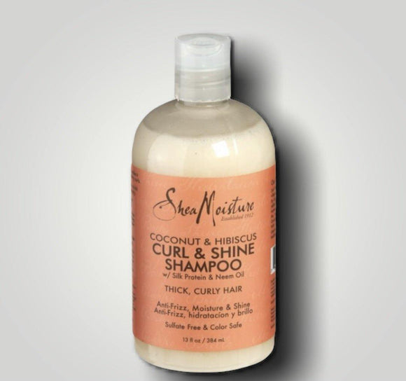 Shea Moisture Coconut & Hibiscus Curl & Shine Shampoo - De Krulapotheek